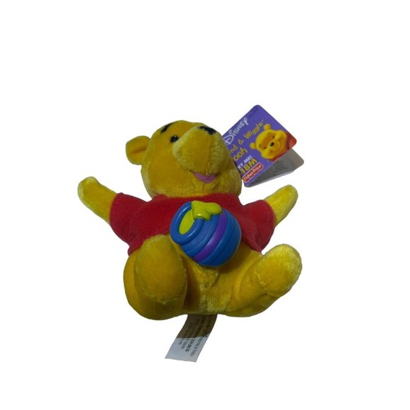 DISNEY Mattel Fisher Price VTG 2001 Wind Wiggle POOH Plush Front Wind Honey Pot - Picture 4 of 9